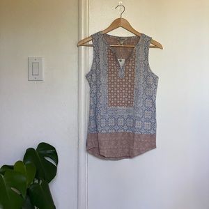 NWT Lucky Brand Printed Boho Tank Top